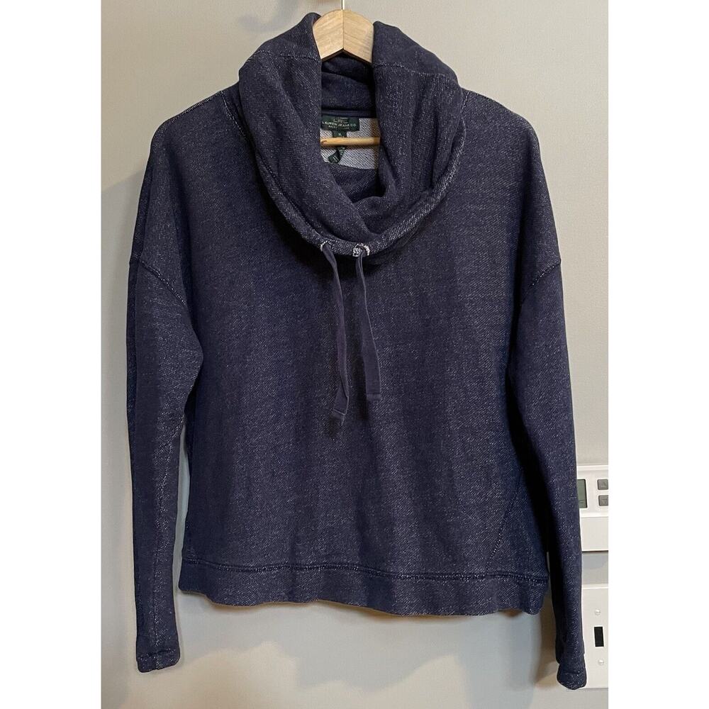 Lauren Ralph Lauren Jeans Co Sweater Drawstring Cowlneck Soft Cotton Polyโ XL